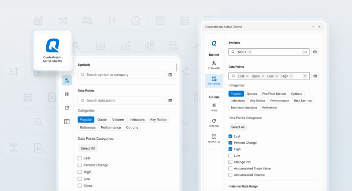 Quotestream Active Sheets picture